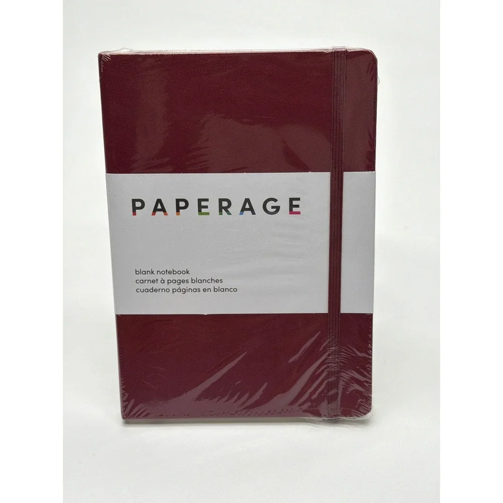 Paperage‎ Blank Notebook Hardcover Burgundy 5.6x8 160 Pages 100gsm 88018 NEW